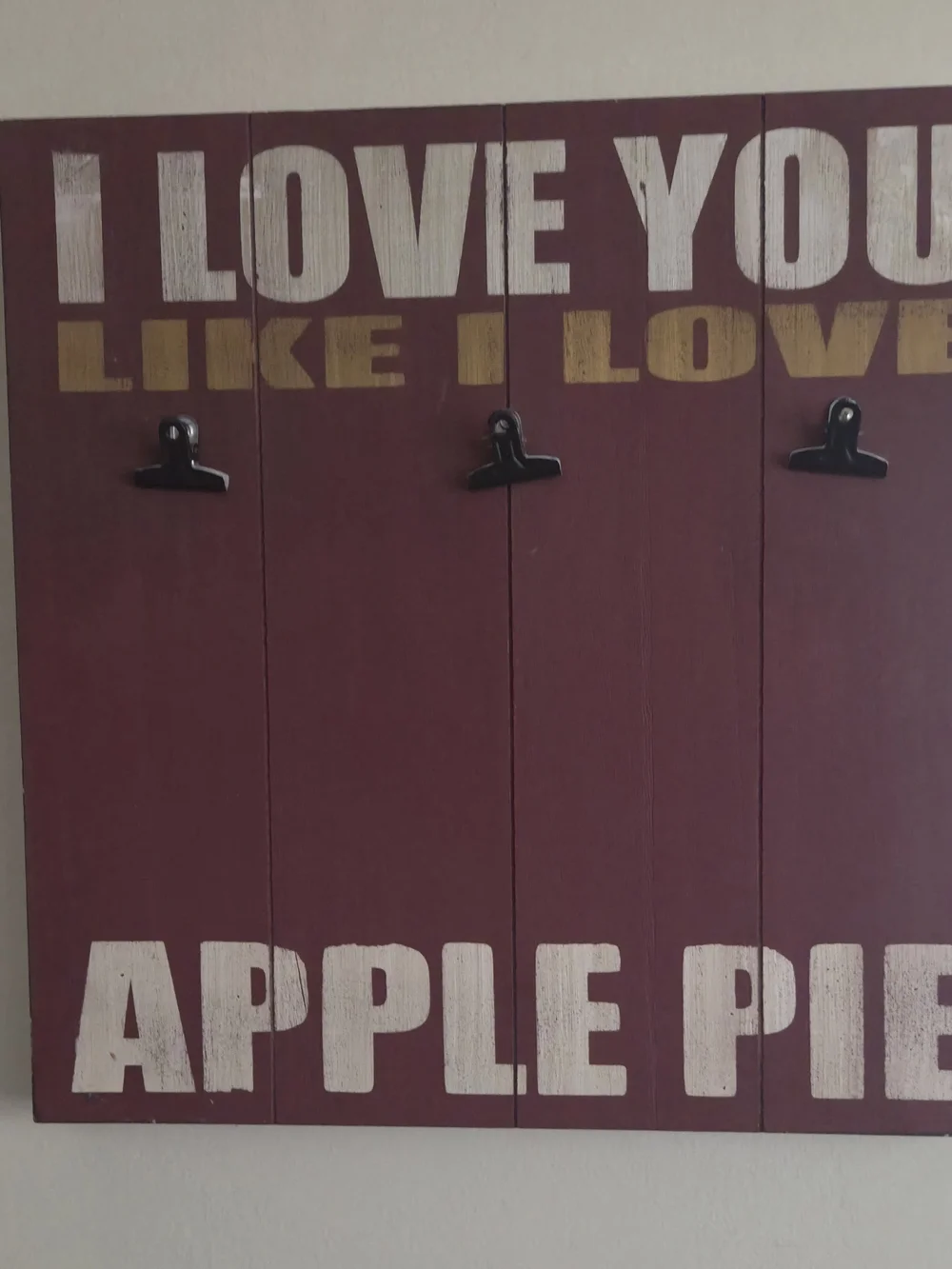 Apple 18x18 Wall Hanging With Hooks